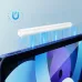 Side magnetic attachment view of BWOO BO-CK01 Smart Stylus Pen for iPad snapped onto tablet edge showing seamless storage