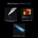 Feature collage of Xiaomi Focus Pen Pro showing flexible nib, magnetic hold, and 100mAh battery capacity.