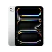 Front and rear view of the iPad M5 in silver showing vibrant abstract wallpaper and dual-camera system on sleek back panel.
