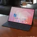 Usage view of Samsung Galaxy Tab S11 Ultra with Keyboard on desk showing full setup with screen and keyboard