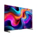 Front view of Haier 50P7 PRO Google TV with thin bezel displaying vivid abstract swirl of bright colors.