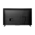 Rear view of Haier 55P7 PRO Google TV showing textured back panel with recessed areas and stand legs.