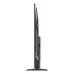 Side profile of Haier H43S80GUX TV highlighting slim design, narrow panel depth, and sturdy base stand