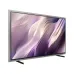 Front view of Samsung 65S95H OLED TV with thin metallic frame and abstract purple cream display design.
