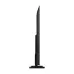 Side profile of Samsung 75M70H Smart TV showing slim design with rectangular stand and thin display panel.