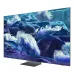 Samsung 85QN950F 8K QLED Smart TV with ultra-thin bezels displaying vivid ocean waves and rocky cliff detail.