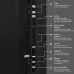Close-up of Samsung 85R95H Micro RGB TV side panel with labeled HDMI, USB, Ethernet, and audio ports.