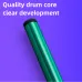 Product view of Deli T108 Toner drum core in metallic green finish highlighting quality and clear development design.