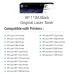 Information sheet for the HP 110A Black Original Laser Toner, listing compatible HP Laser and LaserJet printers.