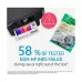 Promotional view of HP 26X Black Toner highlighting vibrant colors and rich black print quality.