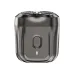 Mini 6 electric shaver front view with dual rotary shaving heads and power button
