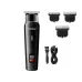 Set view of Kemei KM-1113 Hair Trimmer with digital display, comb attachments, brush, and USB charging cable.