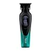Kemei KM-1730 hair trimmer in black and green with T blade, LED display, ergonomic grip and rechargeable design