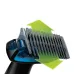 Close-up of Philips BG1024/16 Trimmer with adjustable comb attachment and arrows showing customizable cutting length.