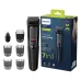 Kit view of Philips MG3720/33 Trimmer with six attachments, nose trimmer, combs, and packaging highlighting 7-in-1 styling features.