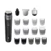 Philips MG5910/28 5000 Series All-in-One wet and dry trimmer for men shown with multiple attachment combs and precision heads.