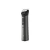 Front view of Philips MG7920/65 Trimmer with sleek metallic body, green power button, Wet & Dry label, and ergonomic grip design.
