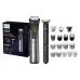 Packaging view of Philips MG9553/15 Trimmer 9000 Series stainless steel grooming set with 20-in-1 attachments and OneBlade.