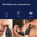 Front view of Philips NT3650/16 3000 Series Nose Trimmer used on nose, ear, and eyebrow with washable design.