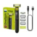 Kit view of Philips OneBlade QP2824/10 Trimmer with main unit, combs, blade, precision attachment, and USB cable.