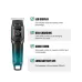Front view of the VGR V-964 rechargeable trimmer in solid matte green gradient colors with a digital LED display showing battery percentage.