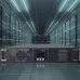 Data center view of Marsriva MR-US2KRT 2kVA Online UPS with front panel display, control buttons, and ventilation grilles.
