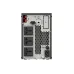 Rear view of the Must EH55-H1K3 online UPS showing power sockets, USB/RS232 ports, EPO slot, and battery connectors.