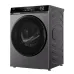 Full front view of Haier 12 KG Front Load Washing Machine with glass door and modern digital controls.
