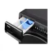 Detergent drawer of Haier 12 KG Front Load Washing Machine with blue and white compartments and digital control panel.