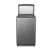Open lid view of TCL F708TLG Washing Machine revealing drum area and sleek rectangular design with rounded edges.