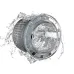 Close-up of TCL P608FLG Washing Machine drum surrounded by splashing water symbolizing cleaning action.