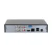 Rear panel of Dahua XVR1B04-I/T XVR featuring video, audio, HDMI, VGA, Ethernet, USB, and power ports.
