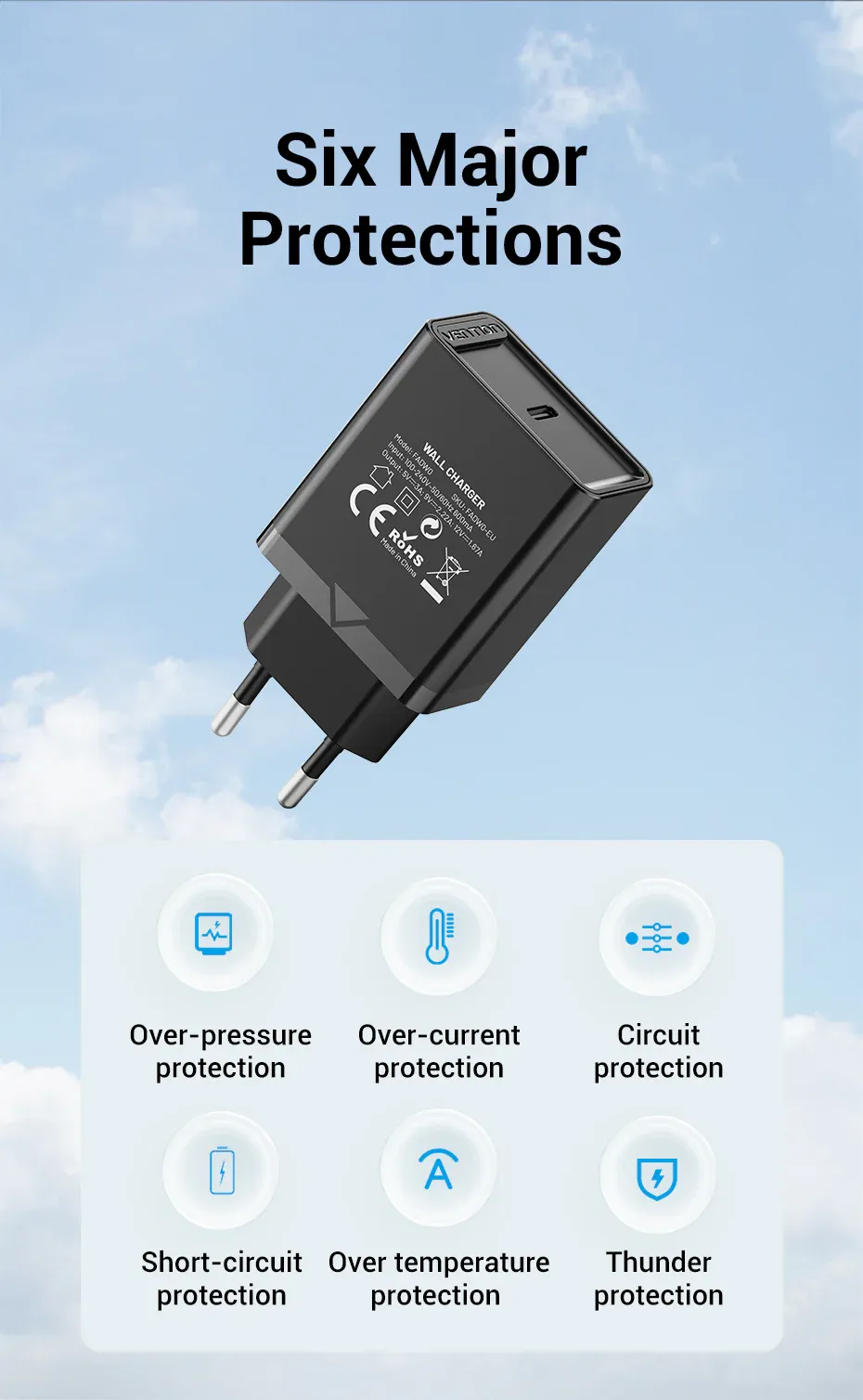 Vention FADW0-EU USB-C 20W Charger