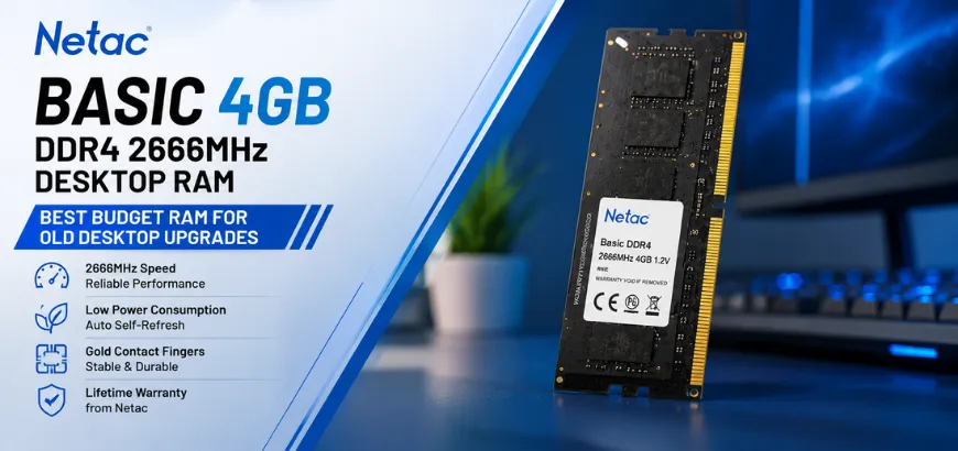 Netac Basic 4GB DDR4 2666MHz Desktop RAM