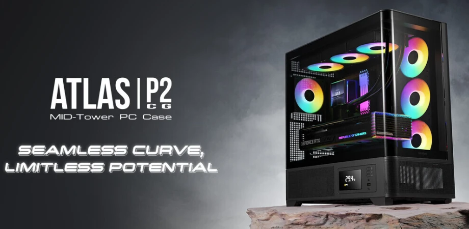 Gamdias ATLAS P2 CG ARGB ATX Mid-Tower Gaming Casing