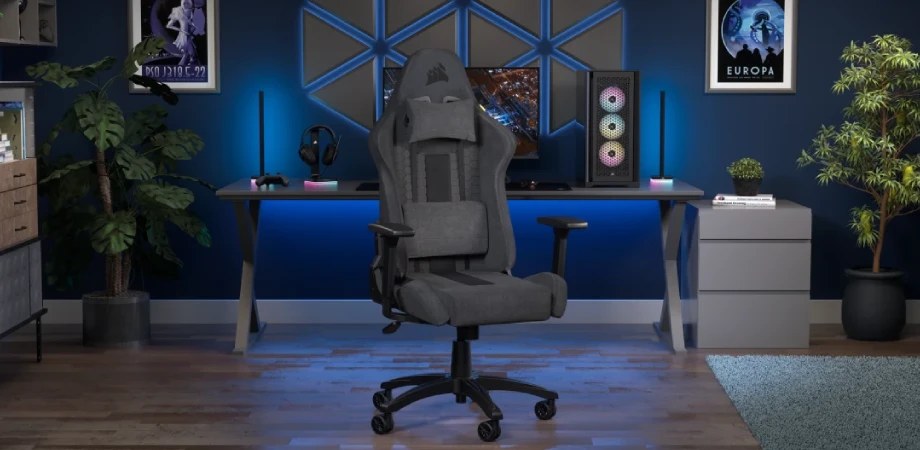 Corsair TC100 RELAXED Fabric Gaming Chair Grey
