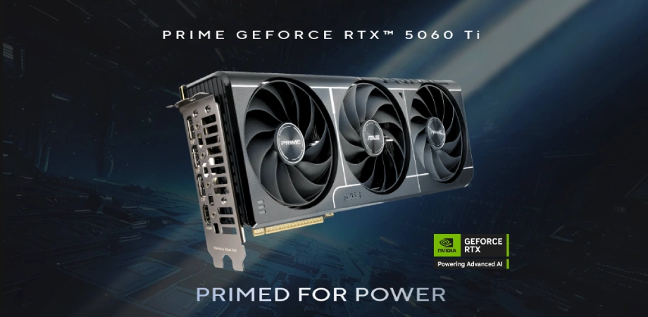 ASUS PRIME GeForce RTX 5060 Ti 16GB GDDR7 OC Edition Graphics Card