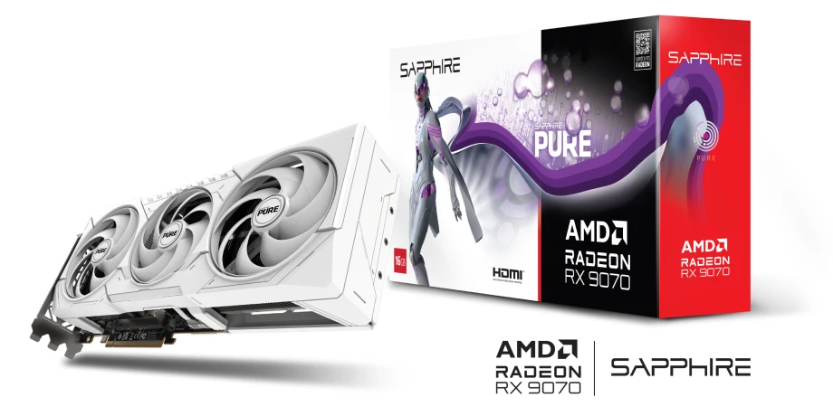 Sapphire PURE AMD Radeon RX 9070 Gaming OC 16GB GDDR6 Graphics Card